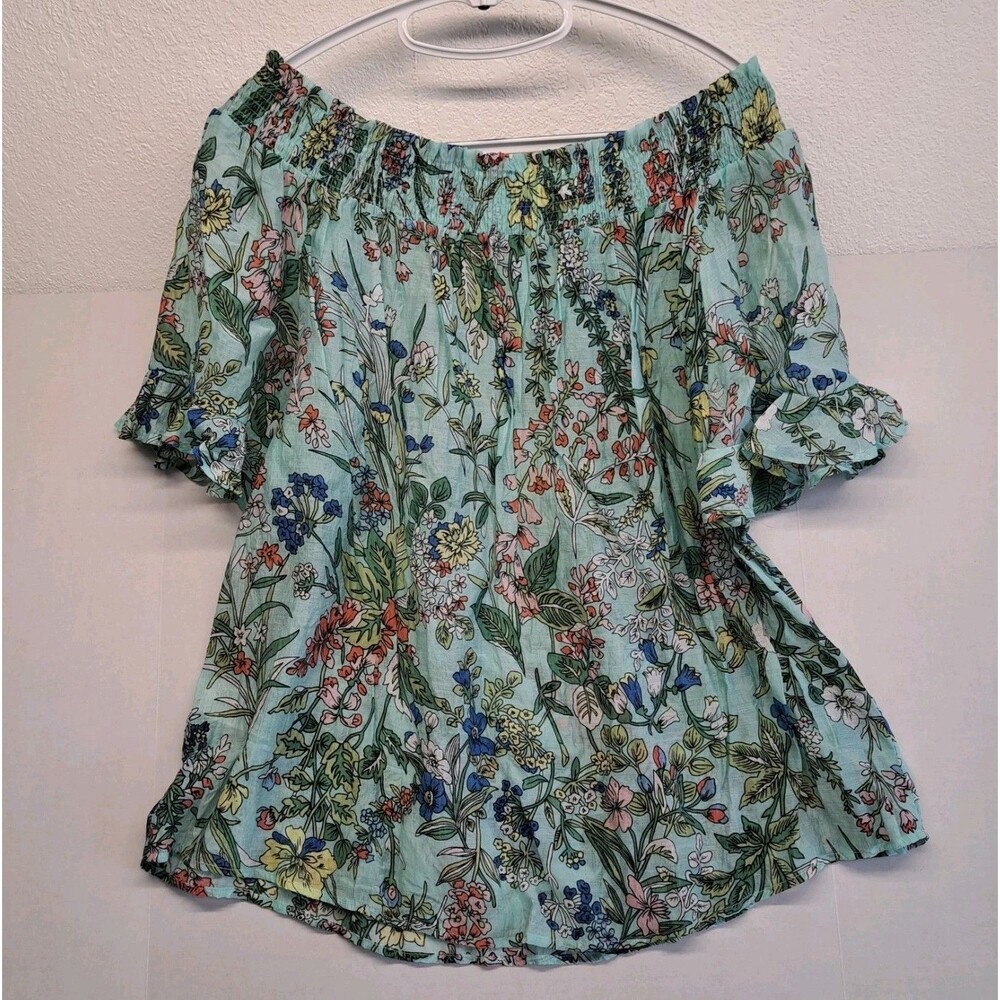 Umgee Women’s Large Off Shoulder Floral Boho Blouse - Picture 2 of 7
